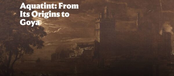Banner detail: Paul Sandby, Caernarvon Castle (Night), 1776, etching and aquatint printed in brown on laid paper, Gift of Ruth B. Benedict, 1994.60.58
