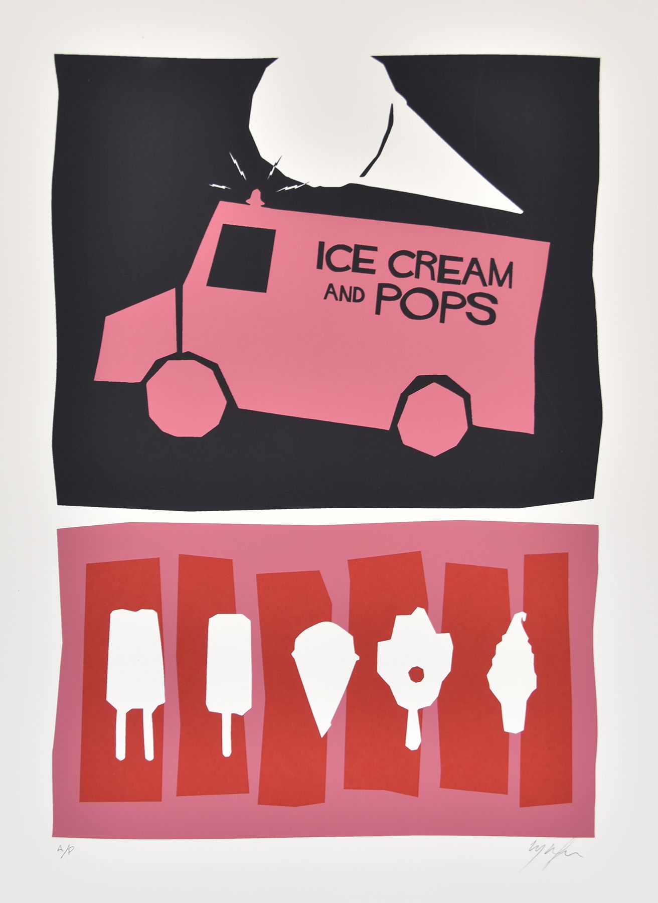 Cory Obendorfer, Ice Cream and Pops (after Bass), 2020
