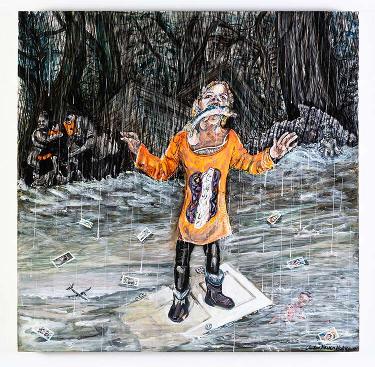 Curlee R. Holton, Survival acrylic/board, 2019
