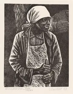 Elizabeth Catlett, Survivor, 1983, linocut on heavy wove paper, Purchased as the Gift of the Roy Lichtenstein Foundation in Honor of Mary Lee Corlett, 2020.138.1