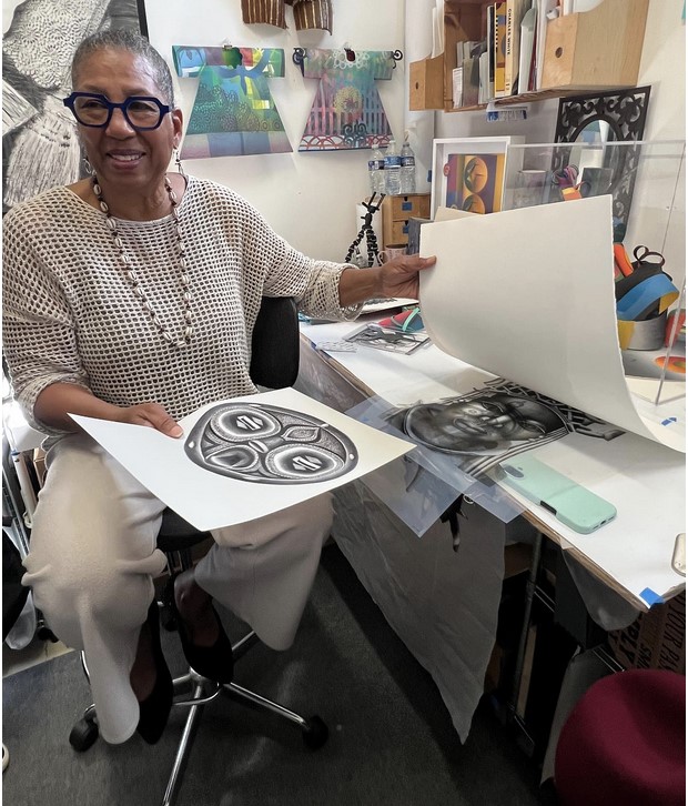 Gail Shaw-Clemons in her Studio