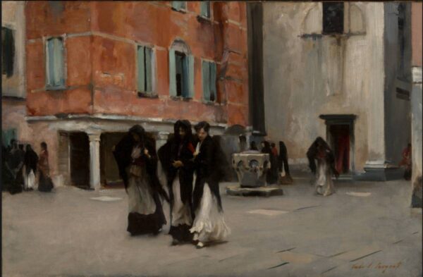 John Singer, Leaving Church, Campo San Canciano, Venice ca 1882