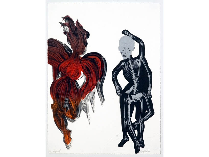 Joyce-Scott-Repent Joyce Scott, From the Soul Erased Series: Repent, 1999, Lithograph with screen printing, embossing