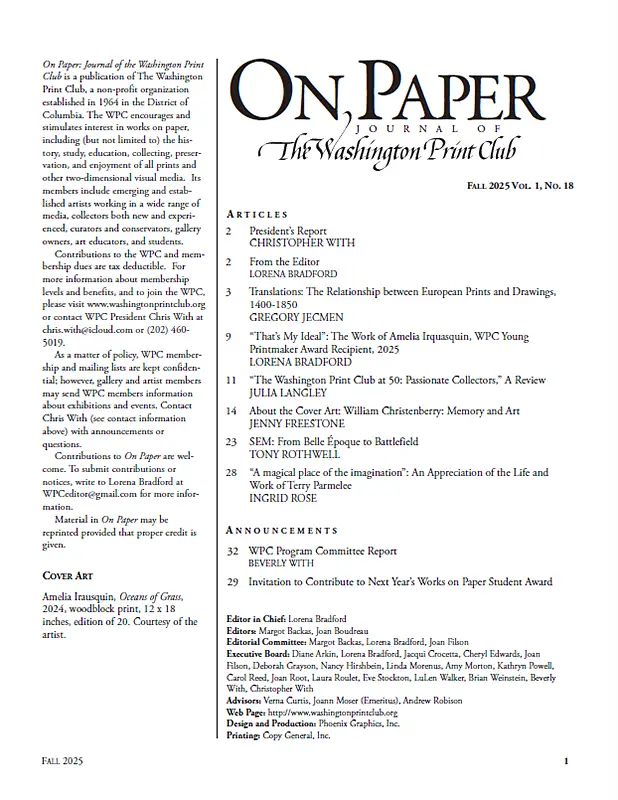 On Paper, Fall 2025, table of contents