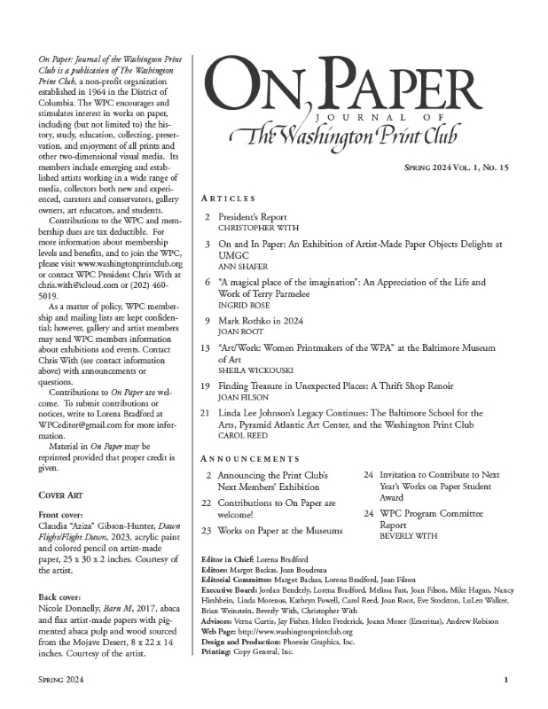 On Paper, Spring 2024, Table of contents