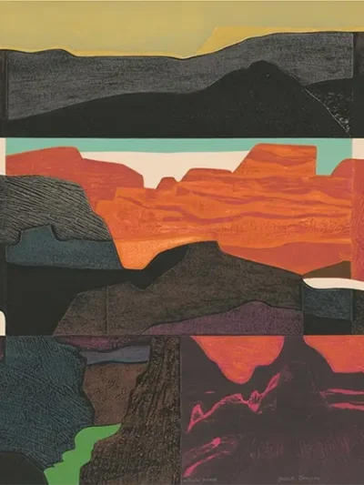 Clare Romano, Associated American Artists, Grand Canyon, 1977, color collagraph on wove paper, Gift of Bob Stana and Tom Judy